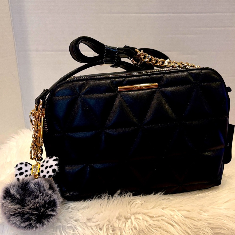 Aldo Black with Gold Hardware Quilted Handbag/NWT